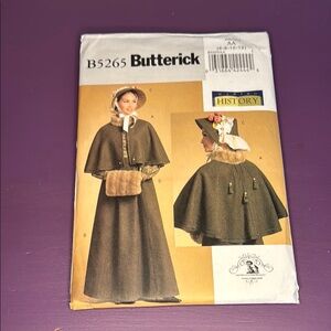Historical Pilgrim Civil War Costume Sewing Pattern (Sizes 6-12) Butterick 5265